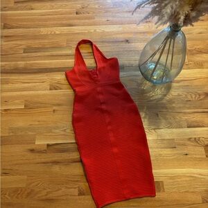 Fashion Nova Asymmetrical Scarlet Dress